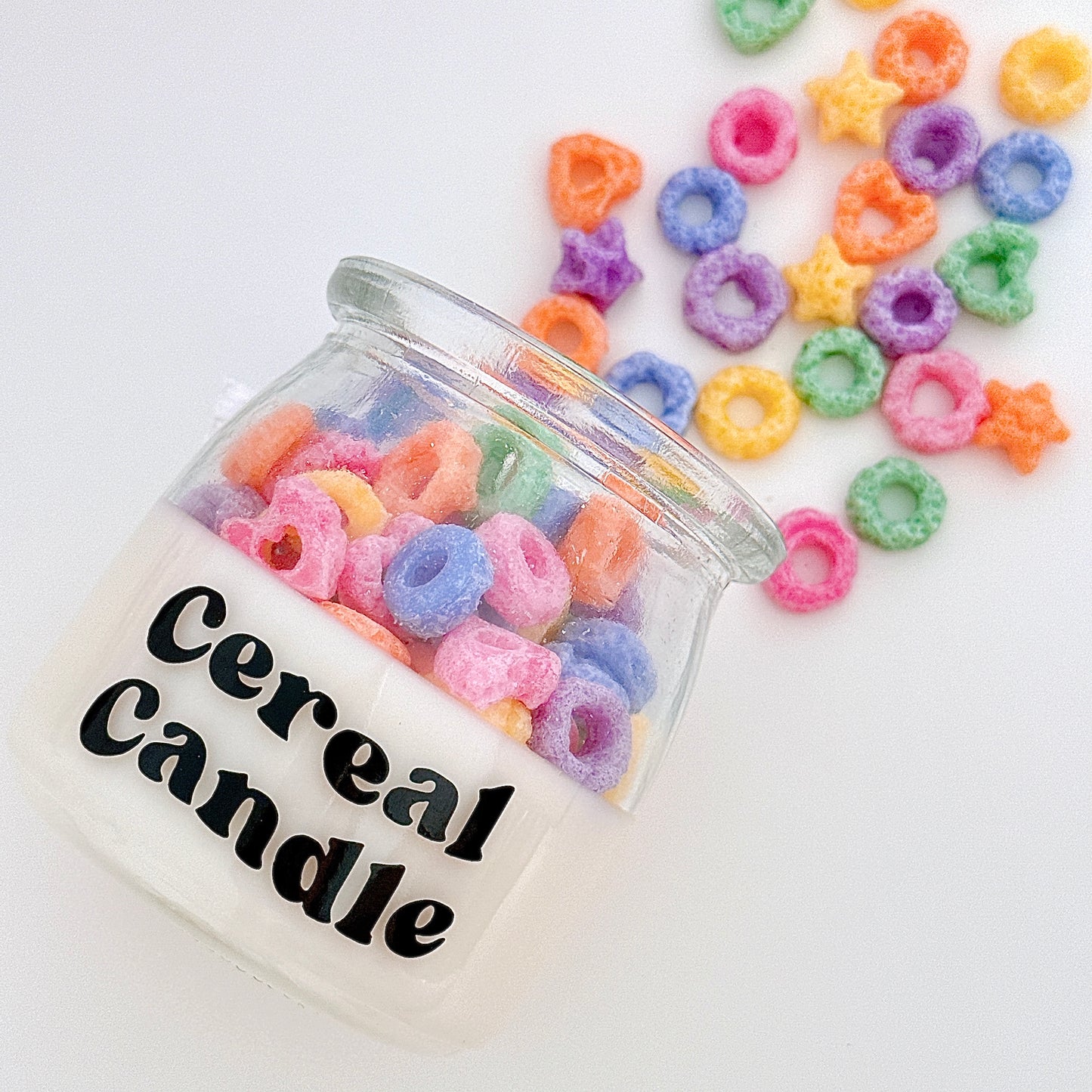 Fruit Loops Cereal Candle