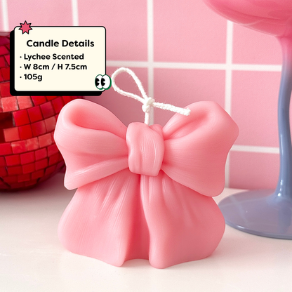 Aesthetic Bow Candle