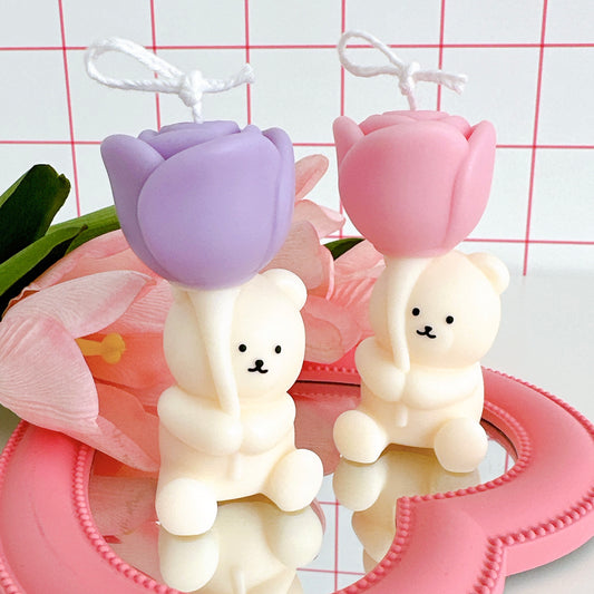 Romantic Bear Candles