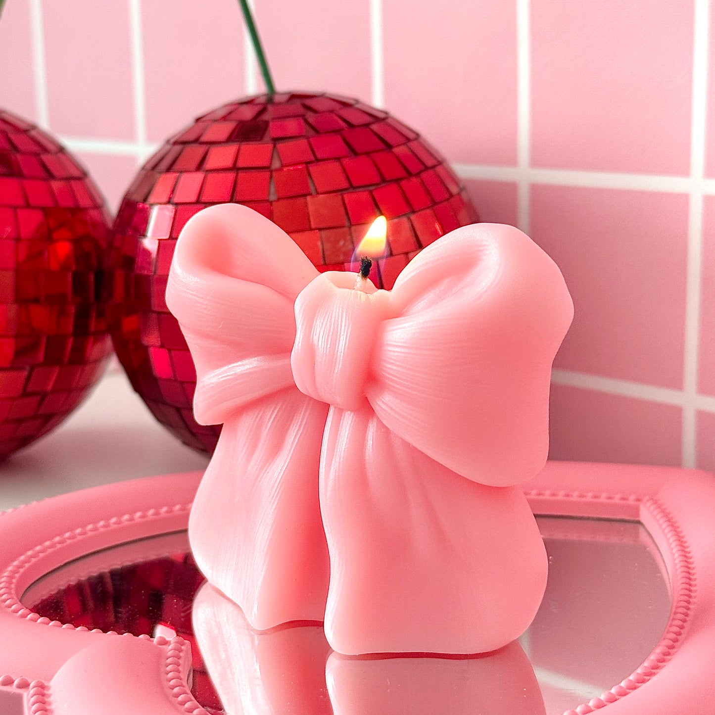 Aesthetic Bow Candle