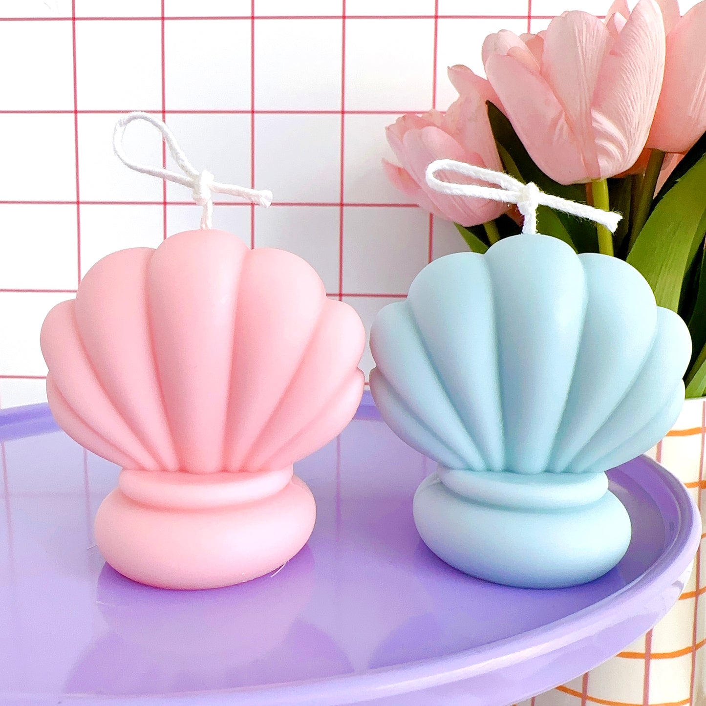 Aesthetic Seashell Candle