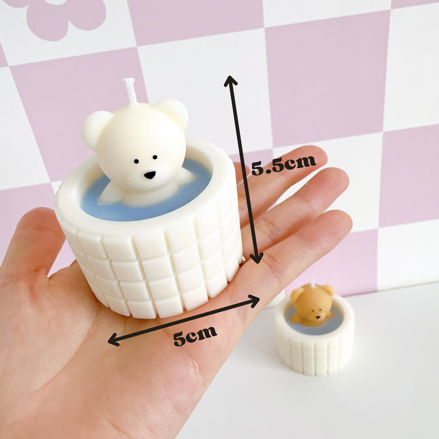 Bathing Bear Candles