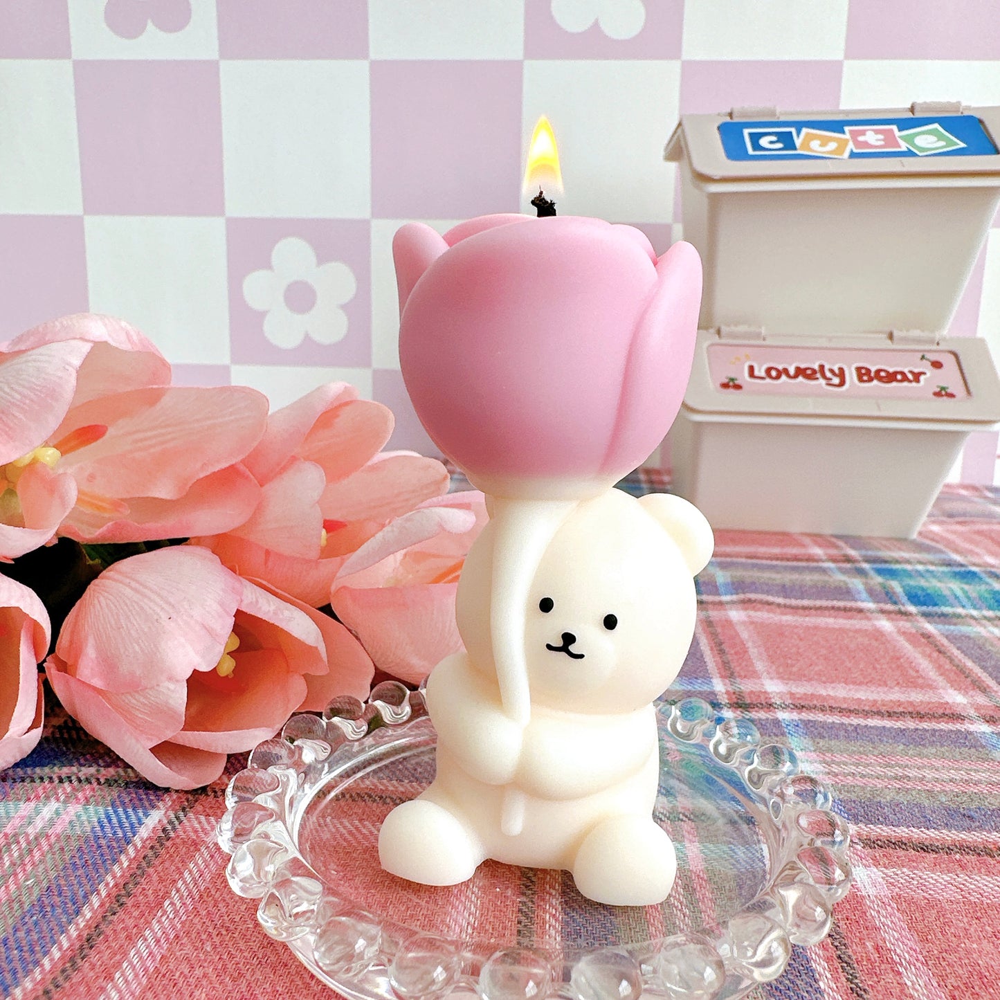 Romantic Bear Candles