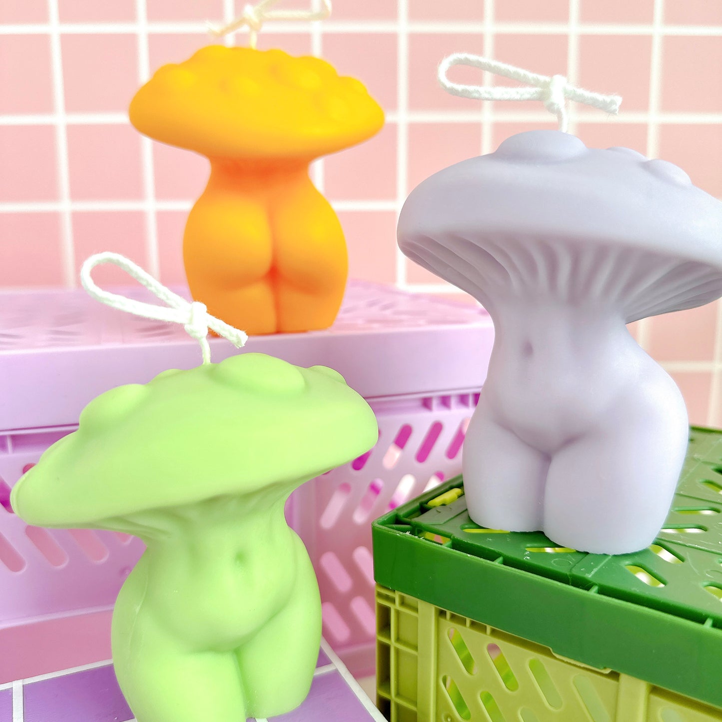 Mushroom Goddess Candles