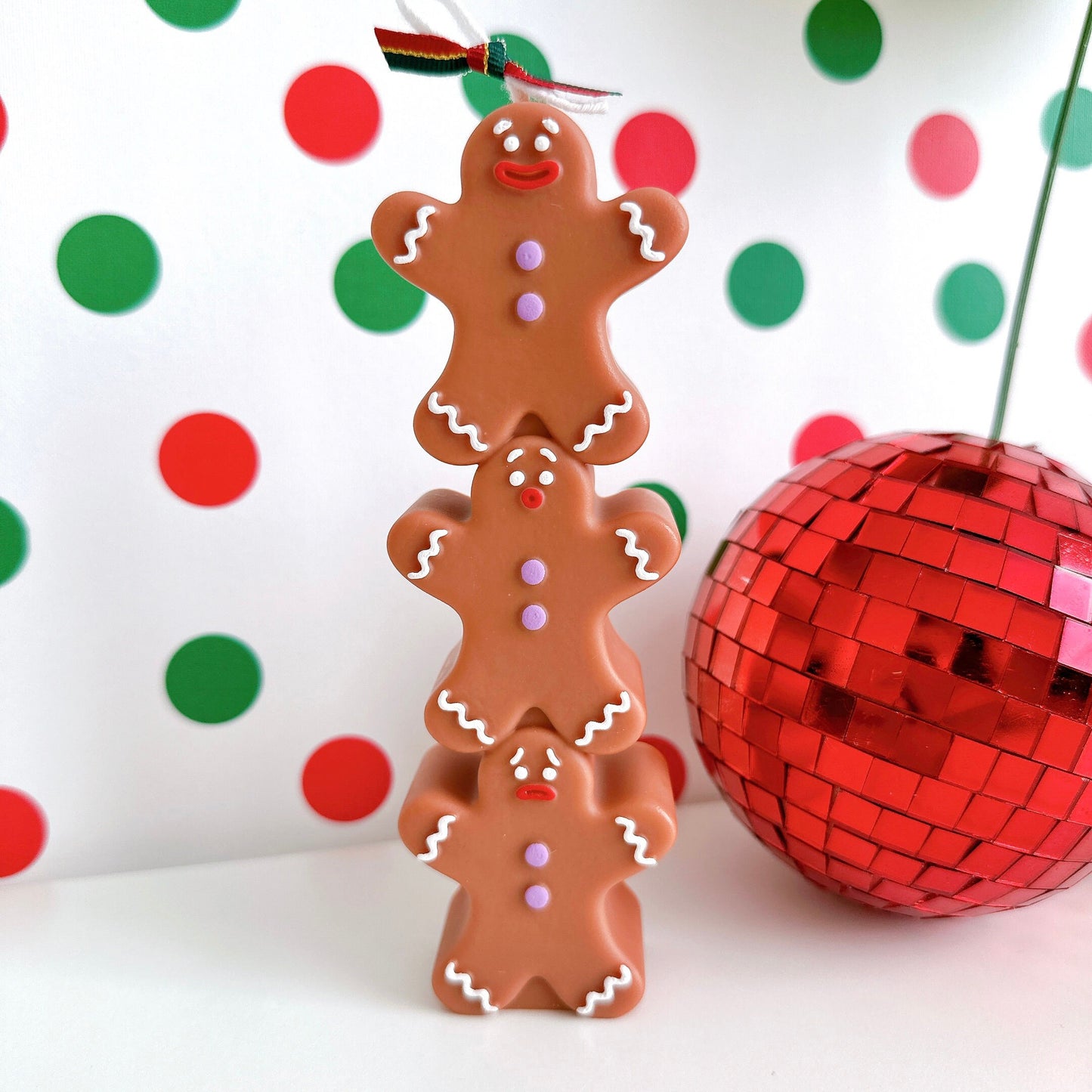 Gingerbread Men Trio Candle