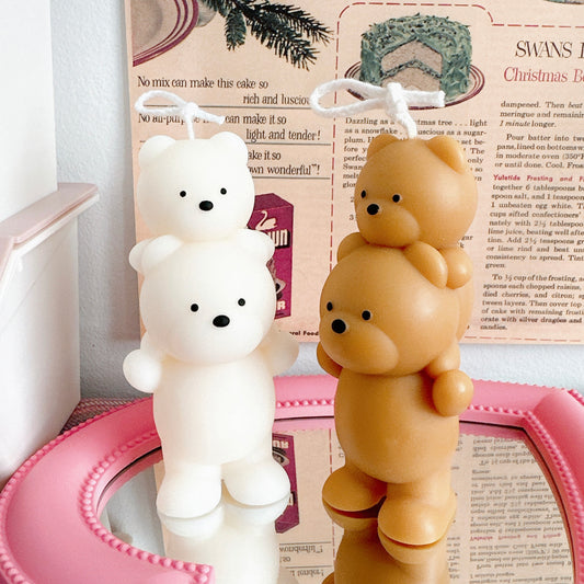 Piggyback Bears Candles