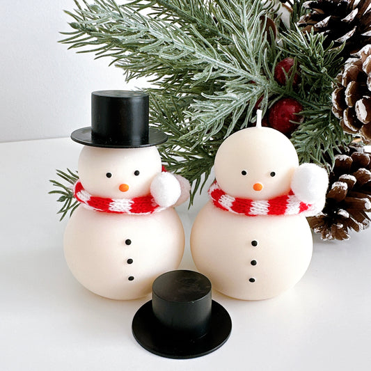 Snowman Candle