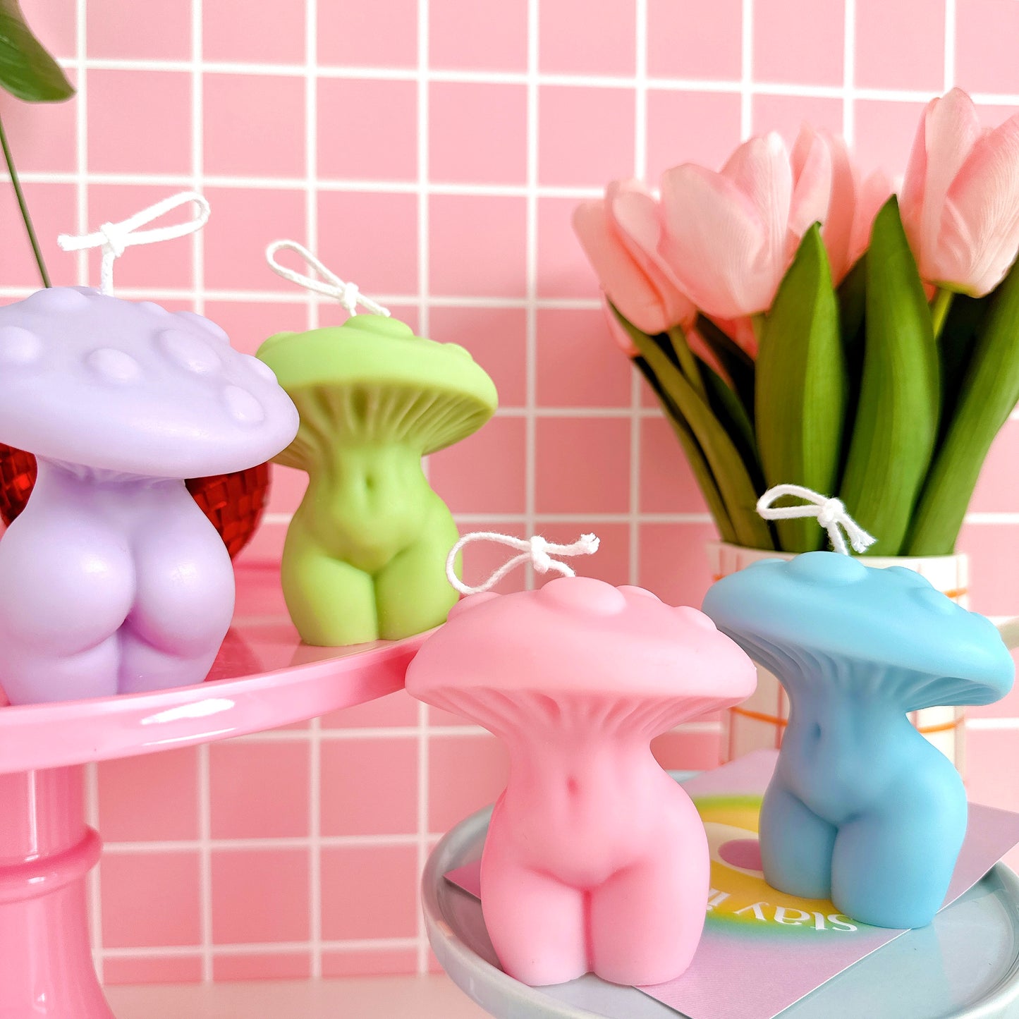 Mushroom Goddess Candles