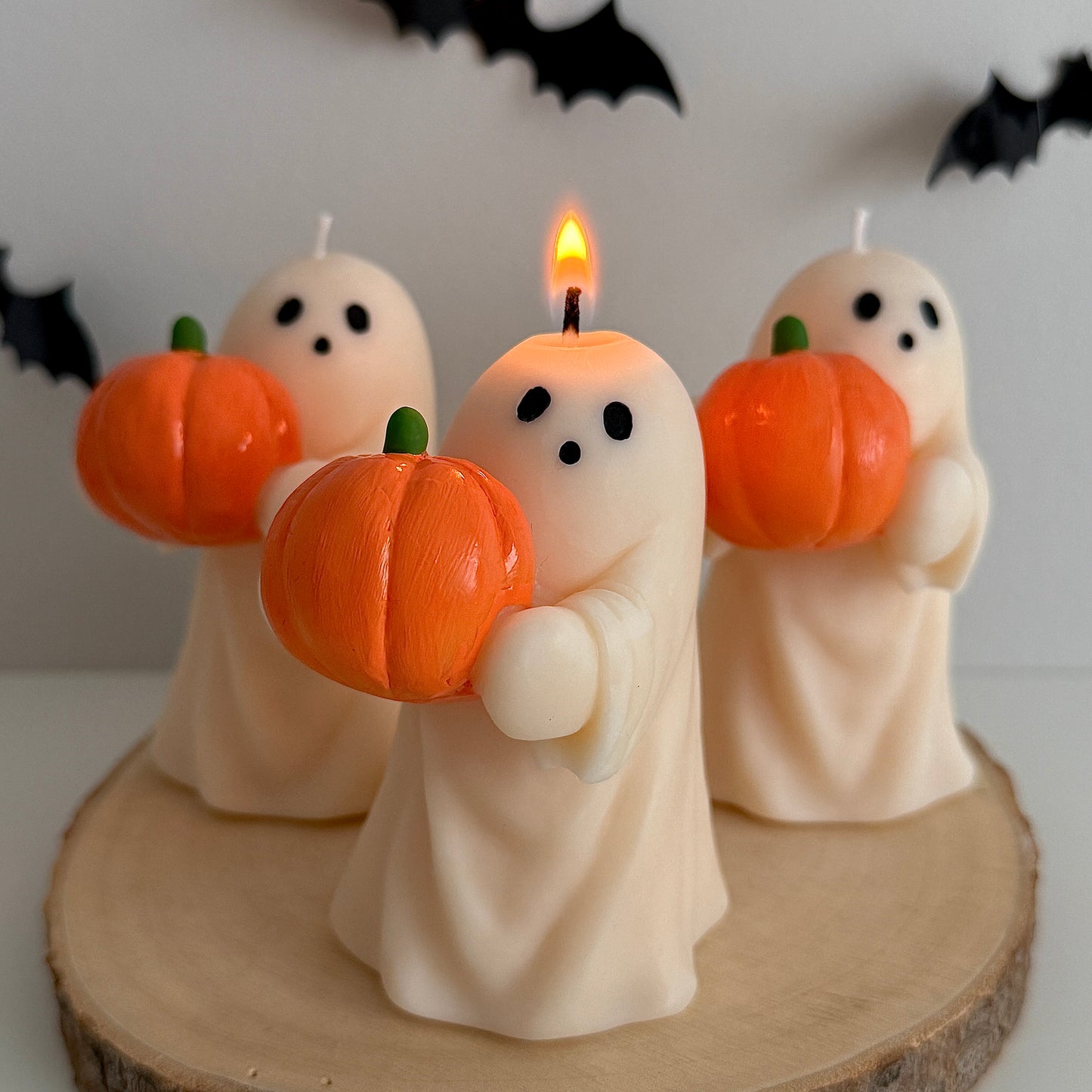 halloween candle, ghost candle, halloween decor, fall candle decor, pumpkin candle, pumpkin decor, halloween candle decor