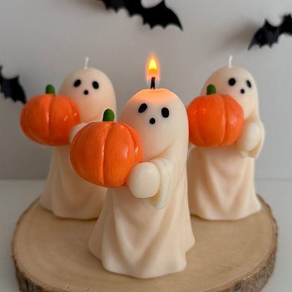halloween candle, ghost candle, halloween decor, fall candle decor, pumpkin candle, pumpkin decor, halloween candle decor