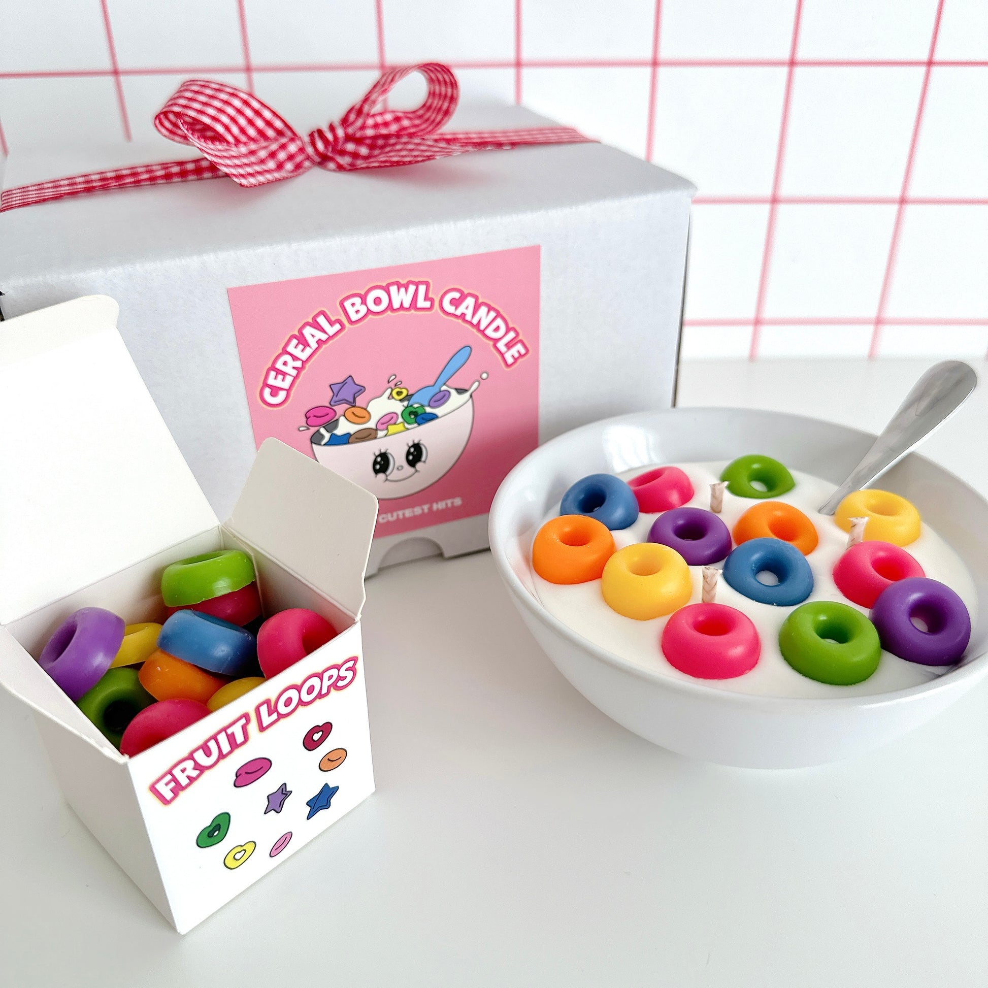 cereal bowl candle
fruit loops candle