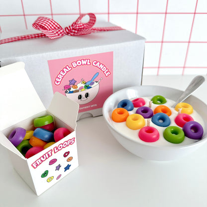 cereal bowl candle
fruit loops candle