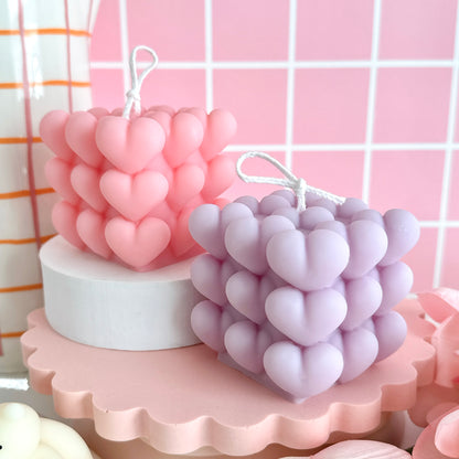 Heart Bubble Candles