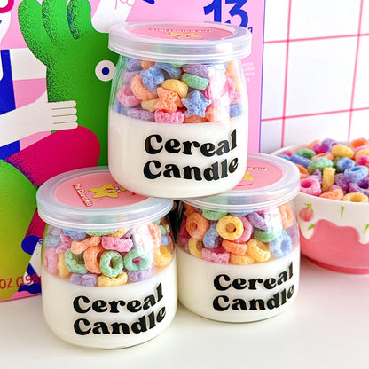 Fruit Loops Cereal Candle