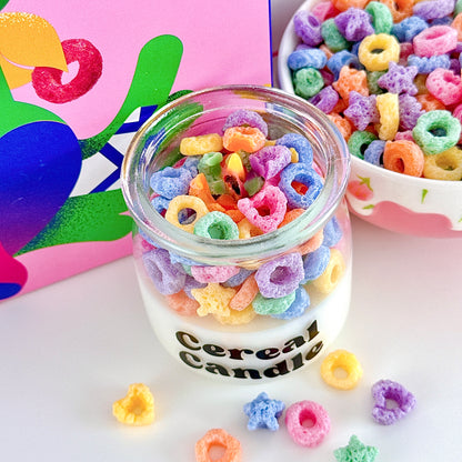 Fruit Loops Cereal Candle