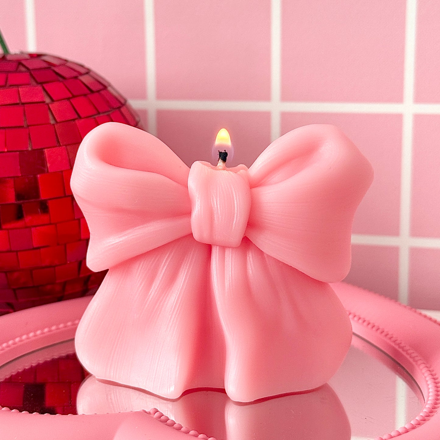 Aesthetic Bow Candle