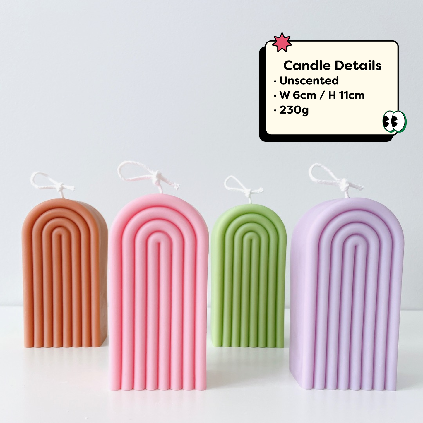 Large Rainbow Arch Candles