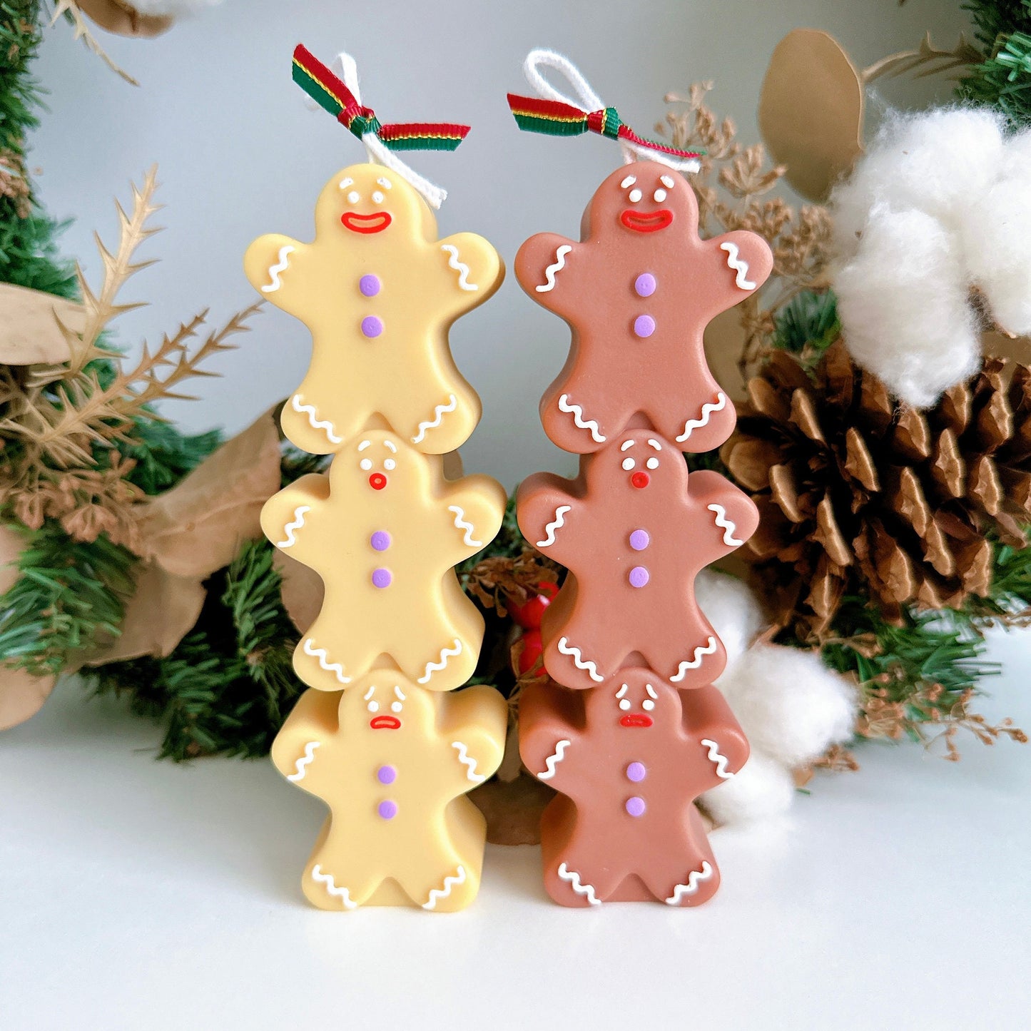 Gingerbread Men Trio Candle