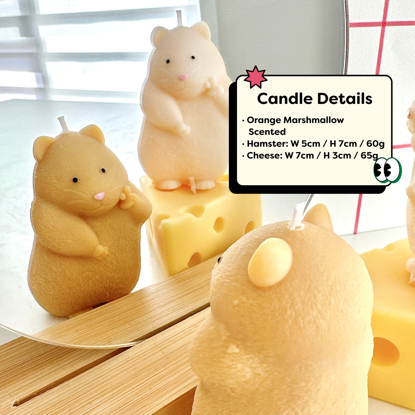 Hamster & Cheese Candle Set