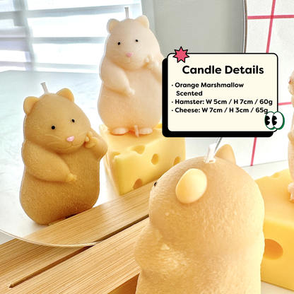 Hamster & Cheese Candle Set